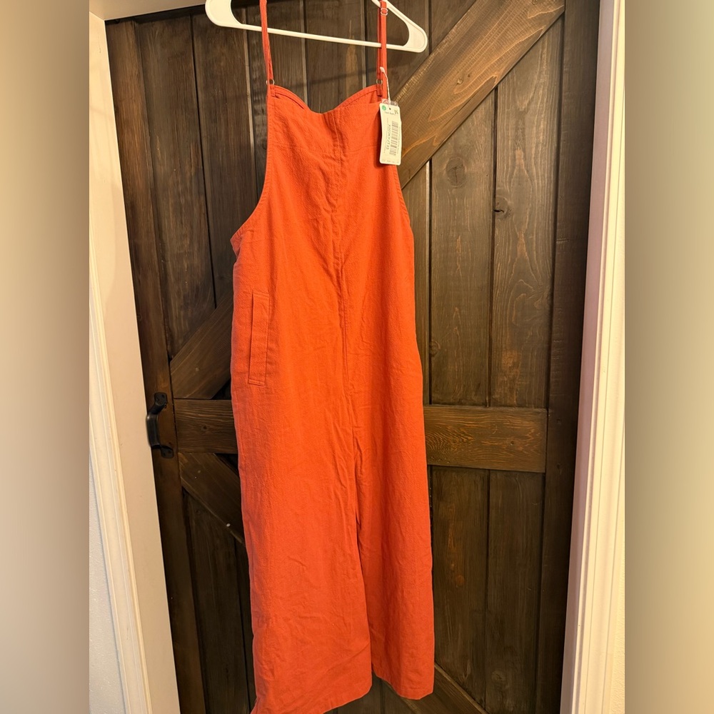 Rust Sleeveless Jumpsuit